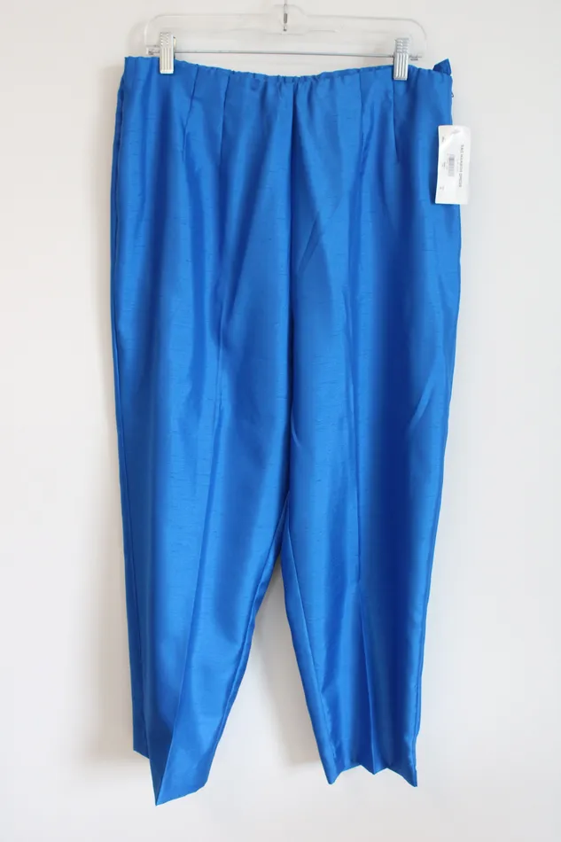 NEW Sag Harbor Blue Tafetta Trouser Pant 18 Sag Harbor Rings