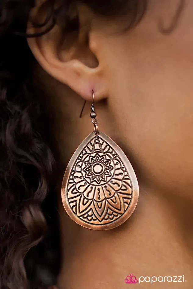 Paparazzi Jewelry Paparazzi Earring Fashion Fiesta Copper Earrings