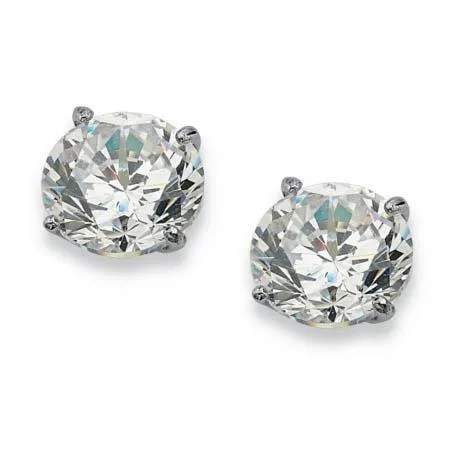 14 Ct Four Prong Set Round Cut Natural Earth Mined Diamond Stud Earring 14K White Gold GB Earrings 14 Ct Four Prong Set Round Cut Natural Earth Mined Diamond Stud Earring 14K White Gold GB Earrings