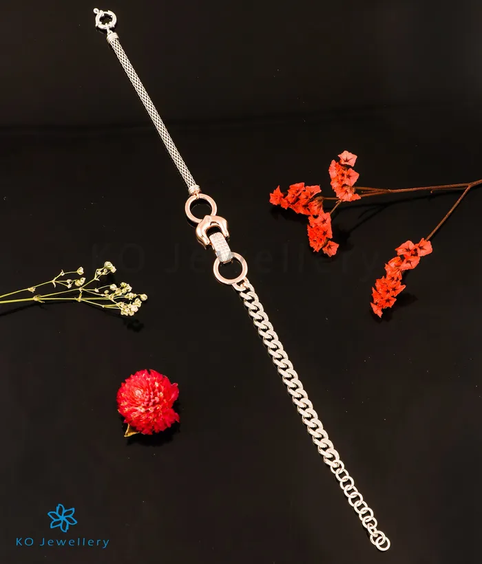 Imported Bracelets The Twotone Silver Rosegold Bracelet