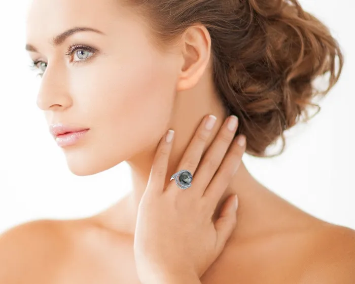 Tahitian South Sea Pearl Diamond Clara Ring SPT Rings