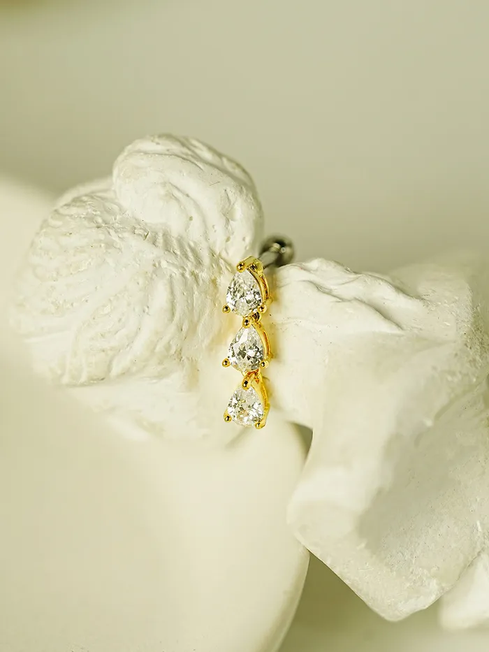 Tear Cubic Drop Cartilage earring MinimalBijoux Earrings