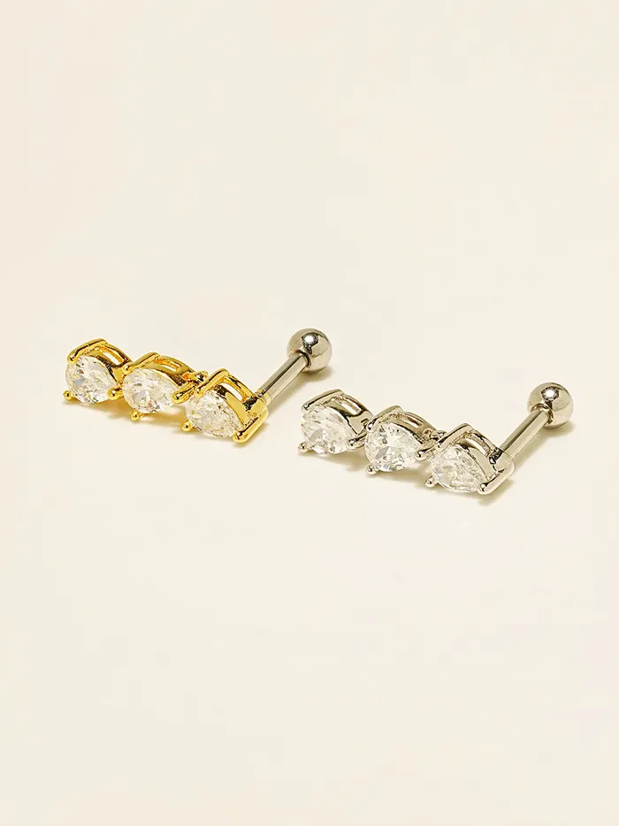 Tear Cubic Drop Cartilage earring MinimalBijoux Earrings