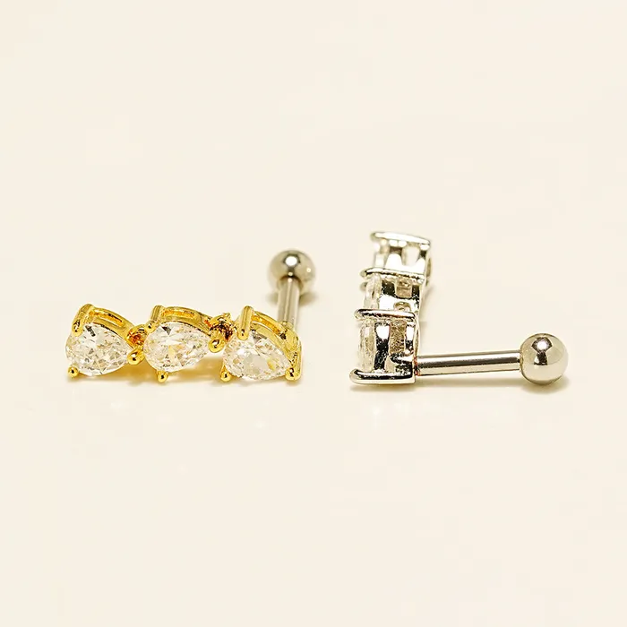 Tear Cubic Drop Cartilage earring MinimalBijoux Earrings