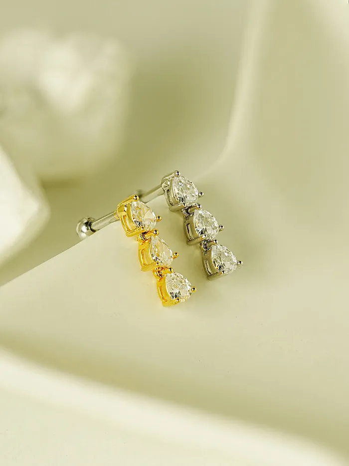 Tear Cubic Drop Cartilage earring MinimalBijoux Earrings