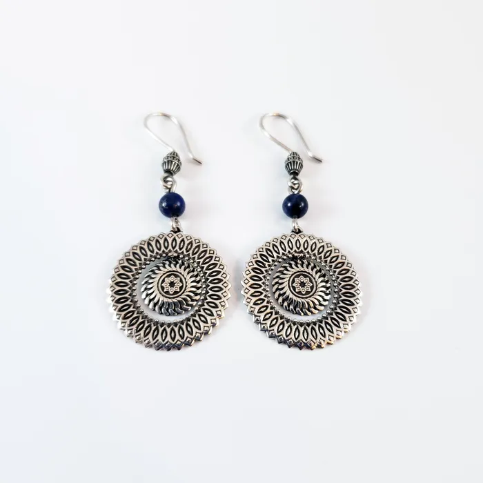 Earrings Arm Root Arm Root Sun Earrings Lapis Lazuli