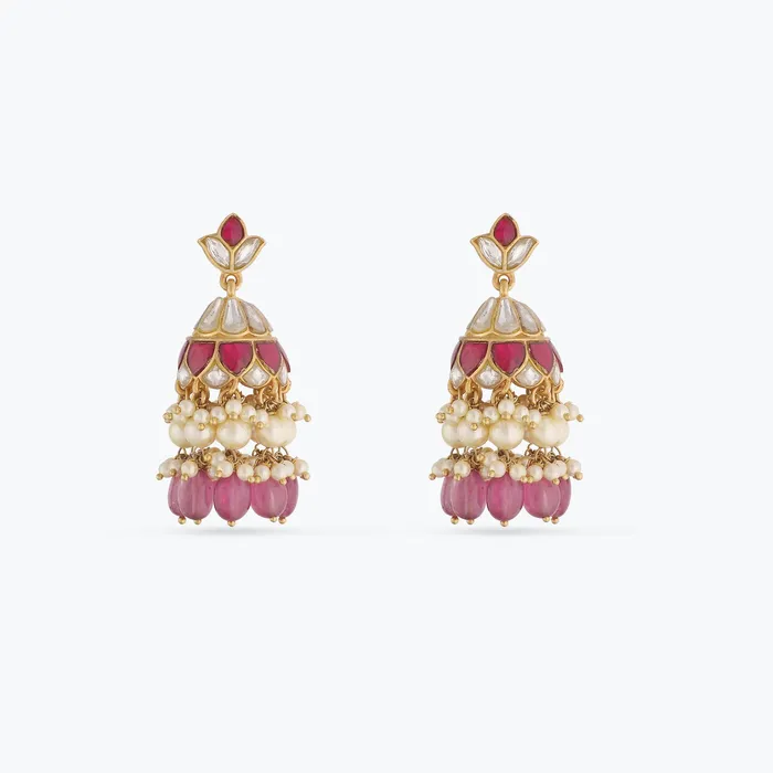 Earrings SILVER Aparna Gold Plated Silver Jhumki Earrings