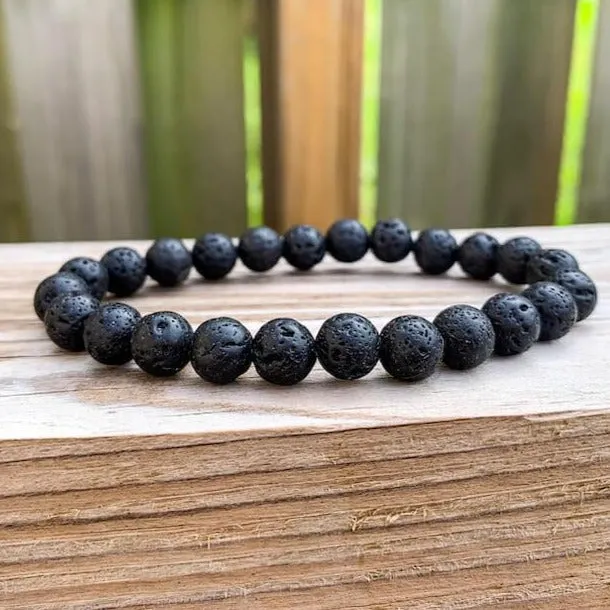 Magic Crystals Lava Stone Natural Beaded Bracelet Bracelets