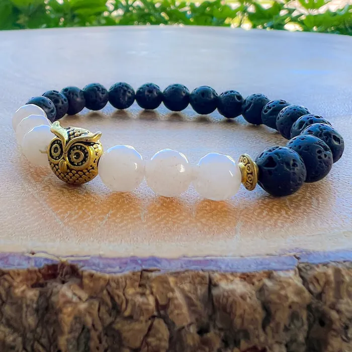 Magic Crystals Lava Stone Natural Beaded Bracelet Bracelets