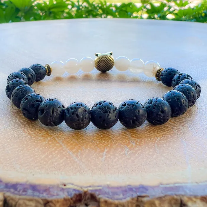 Magic Crystals Lava Stone Natural Beaded Bracelet Bracelets