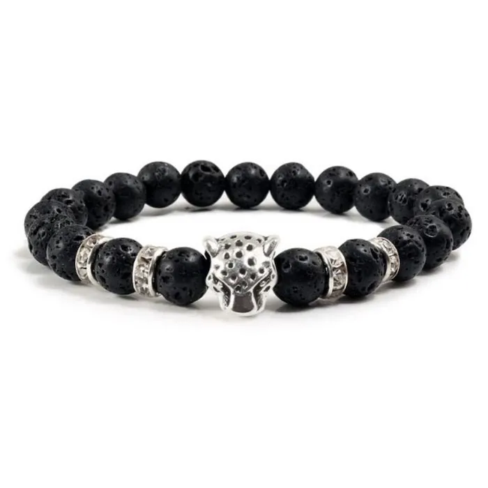 Magic Crystals Lava Stone Natural Beaded Bracelet Bracelets