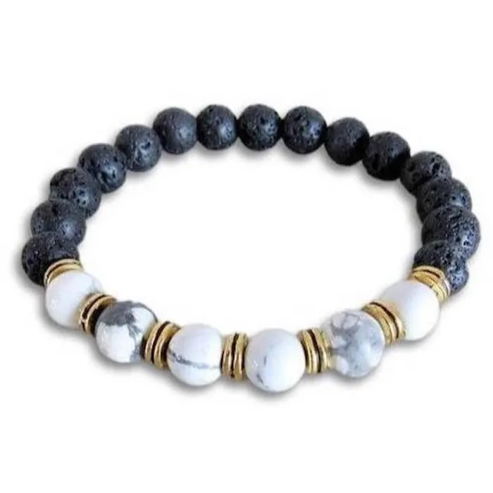 Magic Crystals Lava Stone Natural Beaded Bracelet Bracelets