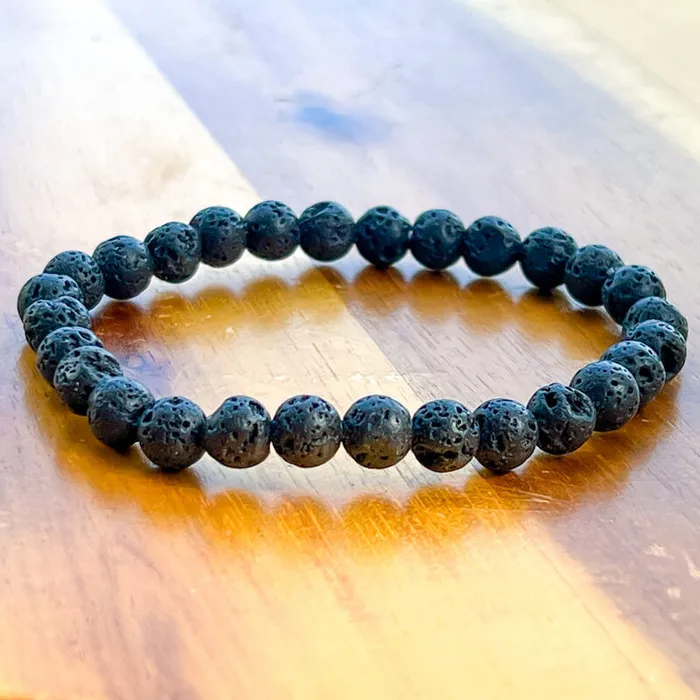 Magic Crystals Lava Stone Natural Beaded Bracelet Bracelets