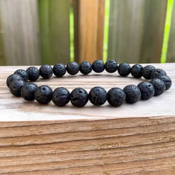 Magic Crystals Lava Stone Natural Beaded Bracelet Bracelets