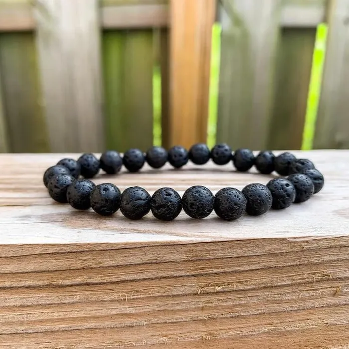 Magic Crystals Lava Stone Natural Beaded Bracelet Bracelets
