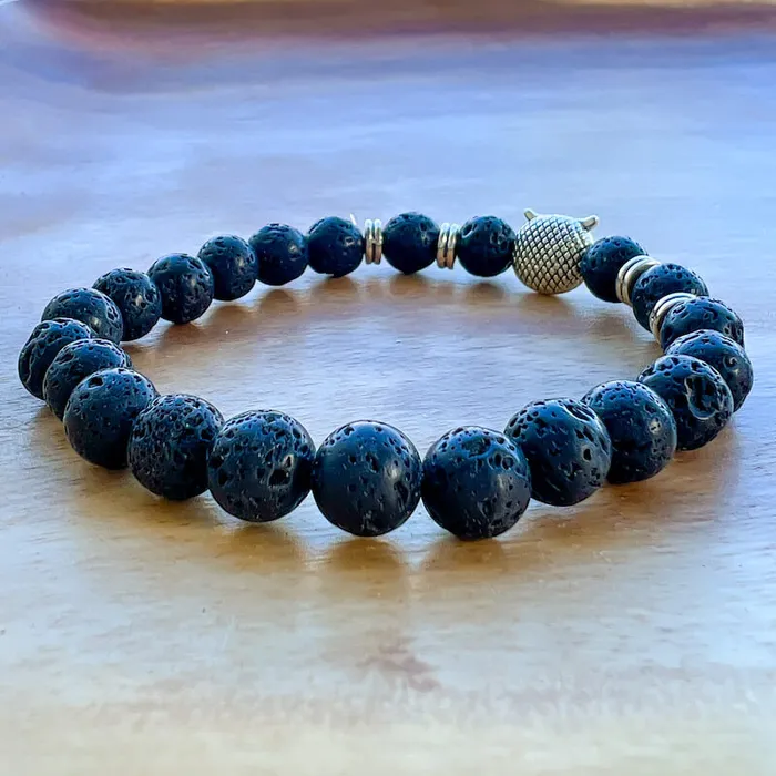 Magic Crystals Lava Stone Natural Beaded Bracelet Bracelets