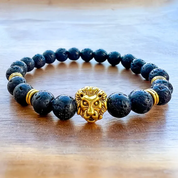 Magic Crystals Lava Stone Natural Beaded Bracelet Bracelets