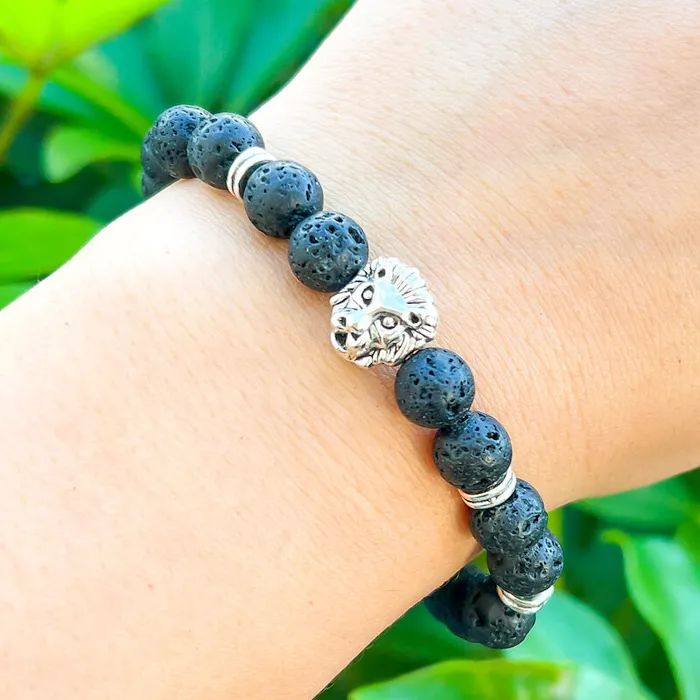Magic Crystals Lava Stone Natural Beaded Bracelet Bracelets