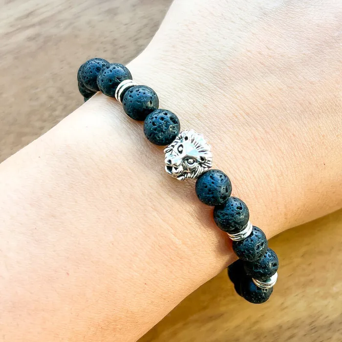 Magic Crystals Lava Stone Natural Beaded Bracelet Bracelets