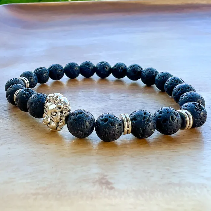 Magic Crystals Lava Stone Natural Beaded Bracelet Bracelets