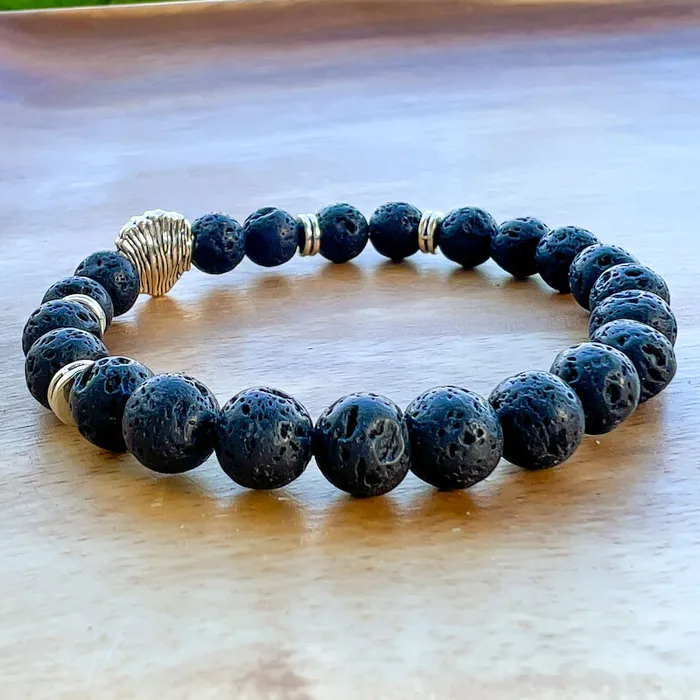 Magic Crystals Lava Stone Natural Beaded Bracelet Bracelets
