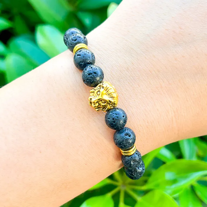 Magic Crystals Lava Stone Natural Beaded Bracelet Bracelets