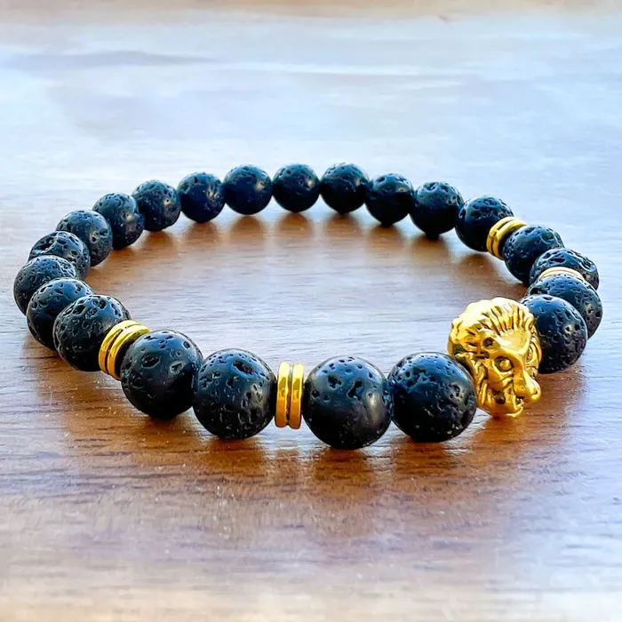 Magic Crystals Lava Stone Natural Beaded Bracelet Bracelets