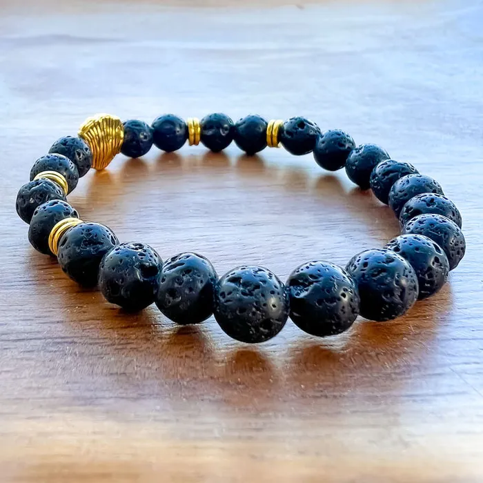 Magic Crystals Lava Stone Natural Beaded Bracelet Bracelets