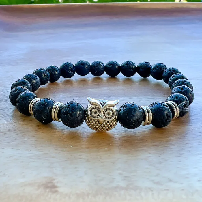 Magic Crystals Lava Stone Natural Beaded Bracelet Bracelets
