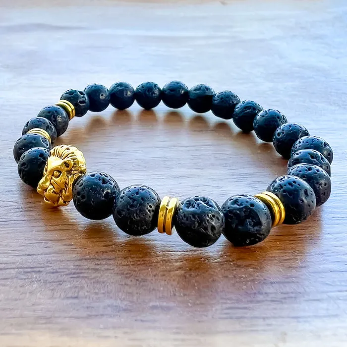 Magic Crystals Lava Stone Natural Beaded Bracelet Bracelets