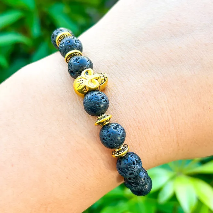 Magic Crystals Lava Stone Natural Beaded Bracelet Bracelets