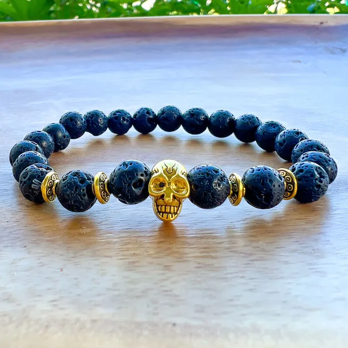 Magic Crystals Lava Stone Natural Beaded Bracelet Bracelets