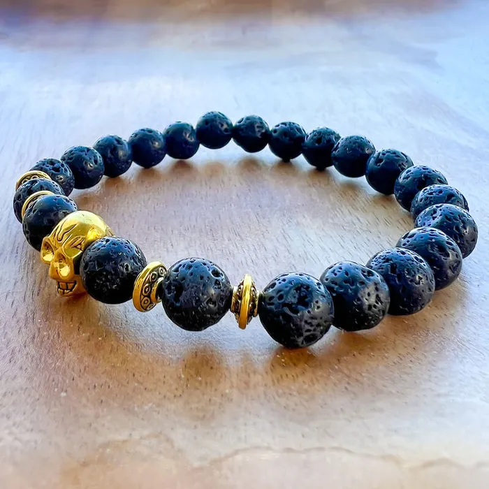Magic Crystals Lava Stone Natural Beaded Bracelet Bracelets