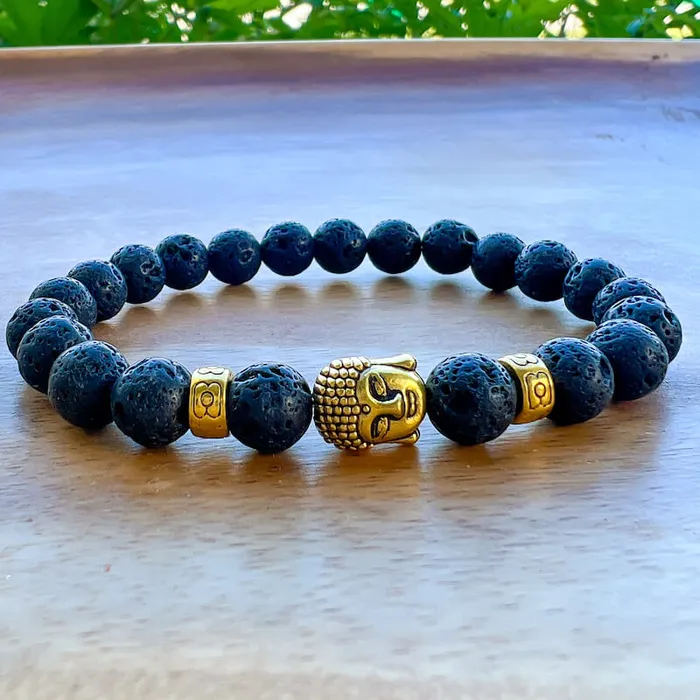 Magic Crystals Lava Stone Natural Beaded Bracelet Bracelets