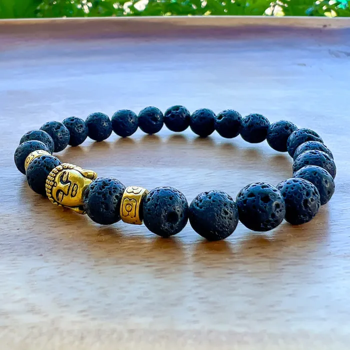 Magic Crystals Lava Stone Natural Beaded Bracelet Bracelets
