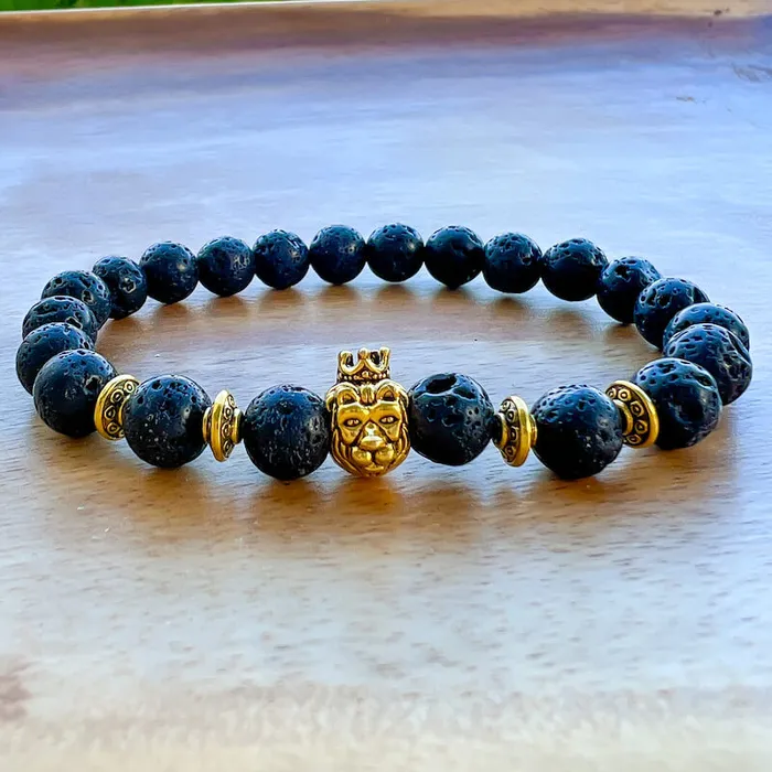 Magic Crystals Lava Stone Natural Beaded Bracelet Bracelets