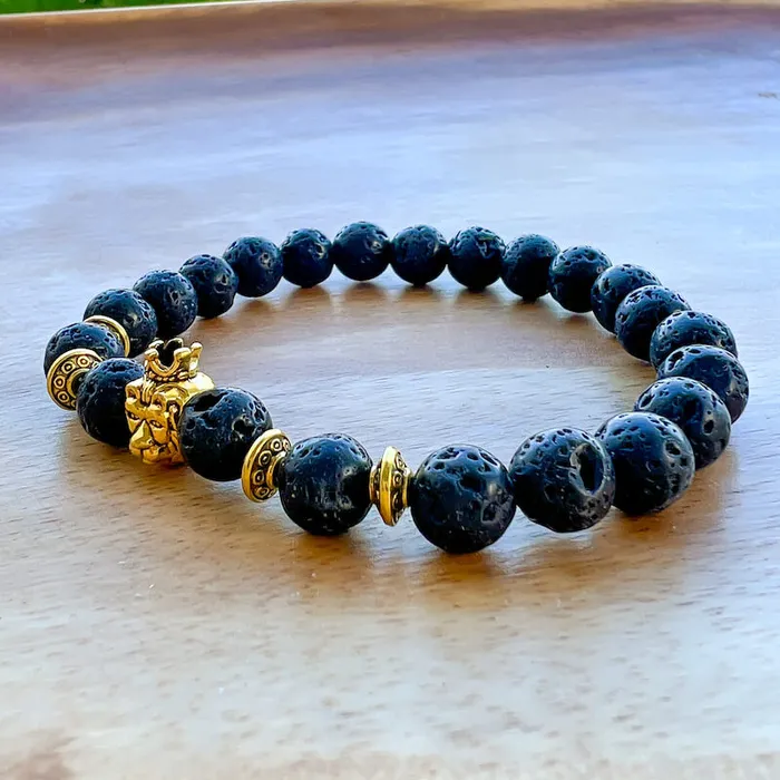 Magic Crystals Lava Stone Natural Beaded Bracelet Bracelets