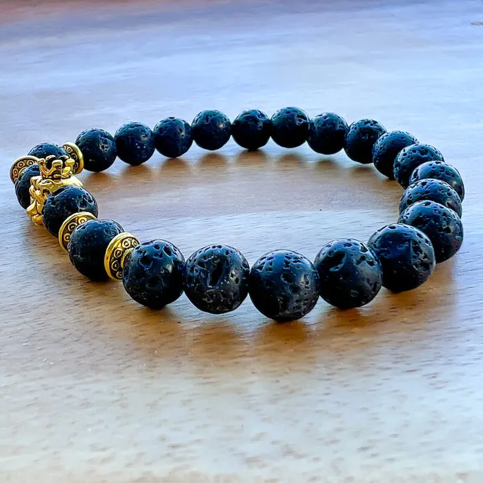 Magic Crystals Lava Stone Natural Beaded Bracelet Bracelets