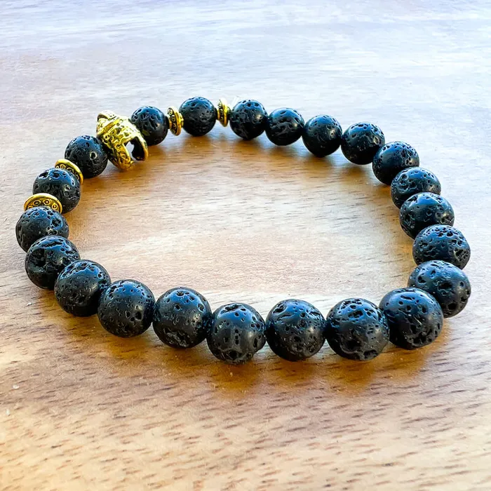 Magic Crystals Lava Stone Natural Beaded Bracelet Bracelets