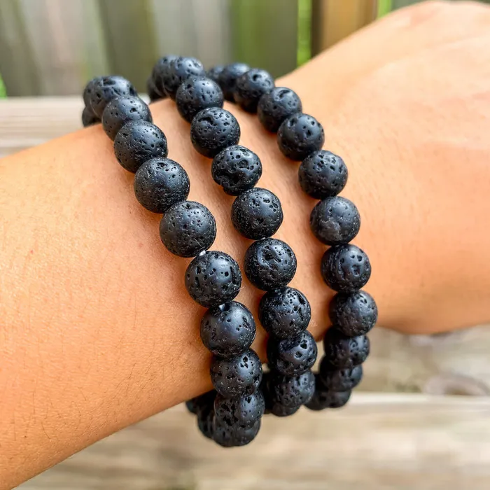 Magic Crystals Lava Stone Natural Beaded Bracelet Bracelets
