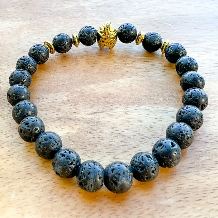 Magic Crystals Lava Stone Natural Beaded Bracelet Bracelets