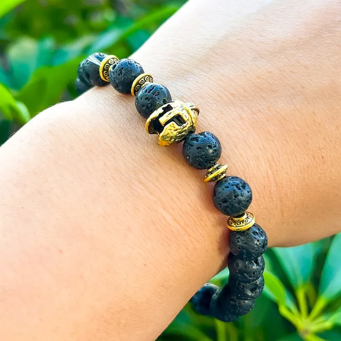 Magic Crystals Lava Stone Natural Beaded Bracelet Bracelets