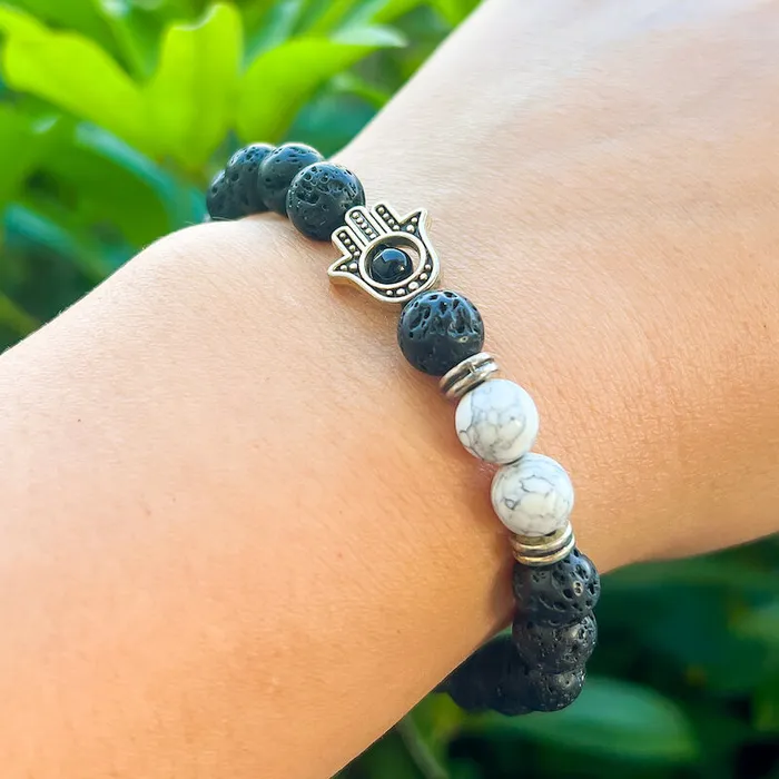 Magic Crystals Lava Stone Natural Beaded Bracelet Bracelets
