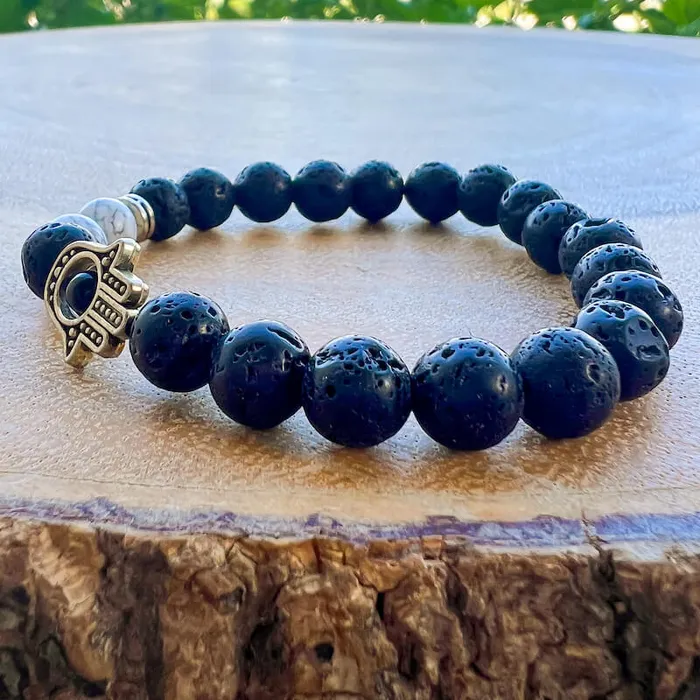 Magic Crystals Lava Stone Natural Beaded Bracelet Bracelets