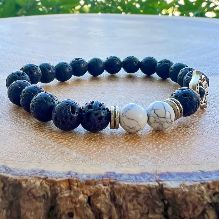 Magic Crystals Lava Stone Natural Beaded Bracelet Bracelets
