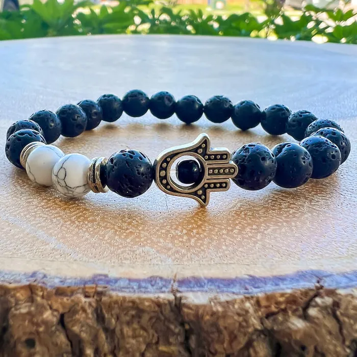 Magic Crystals Lava Stone Natural Beaded Bracelet Bracelets
