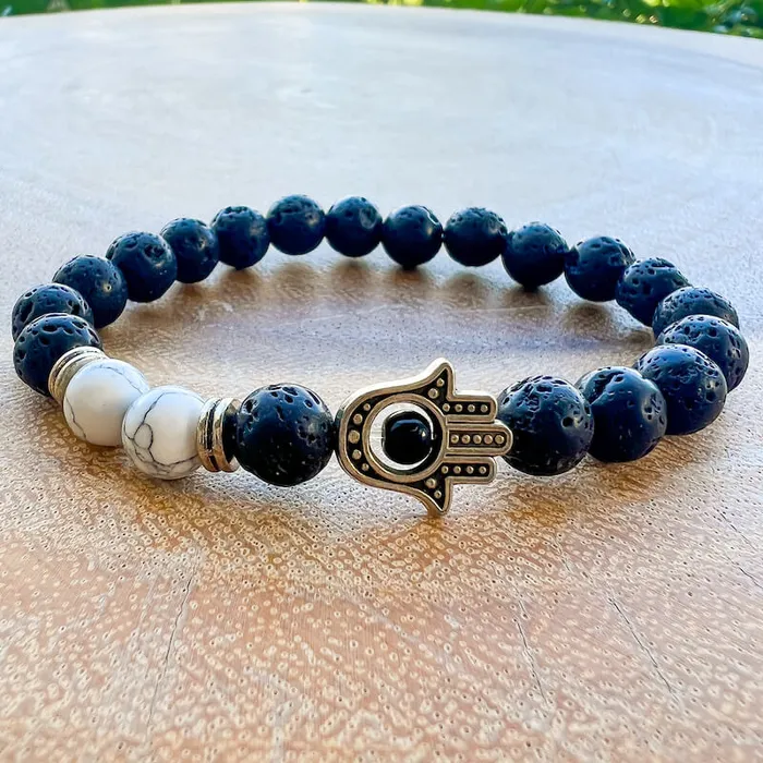Magic Crystals Lava Stone Natural Beaded Bracelet Bracelets