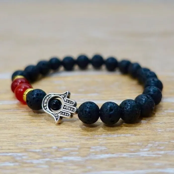 Magic Crystals Lava Stone Natural Beaded Bracelet Bracelets
