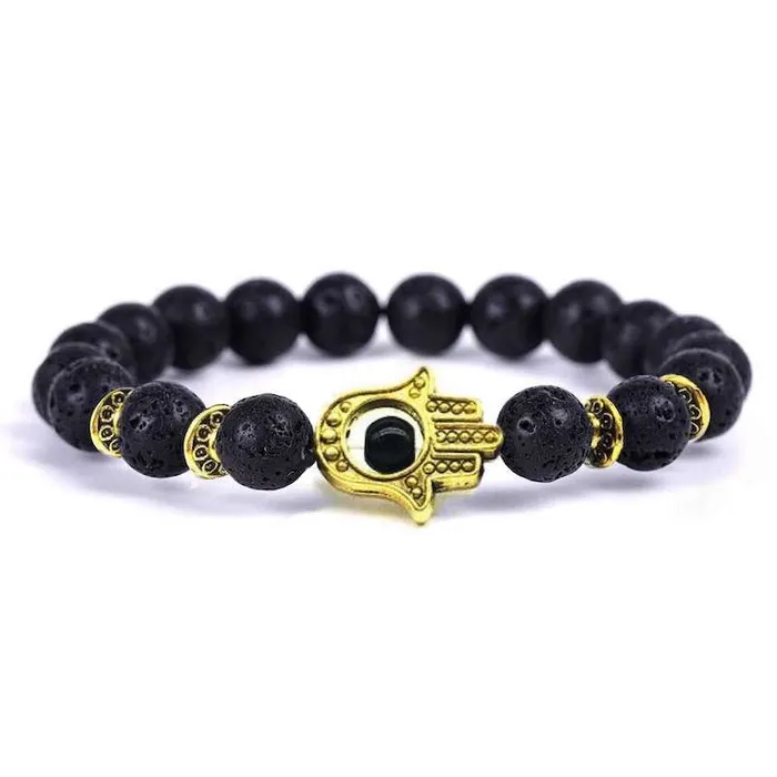 Magic Crystals Lava Stone Natural Beaded Bracelet Bracelets