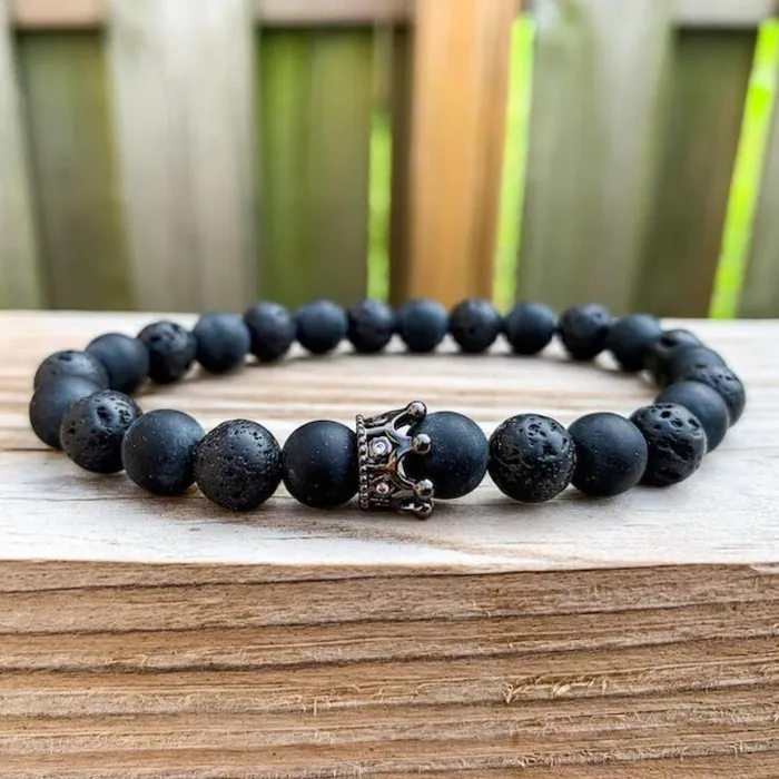 Magic Crystals Lava Stone Natural Beaded Bracelet Bracelets